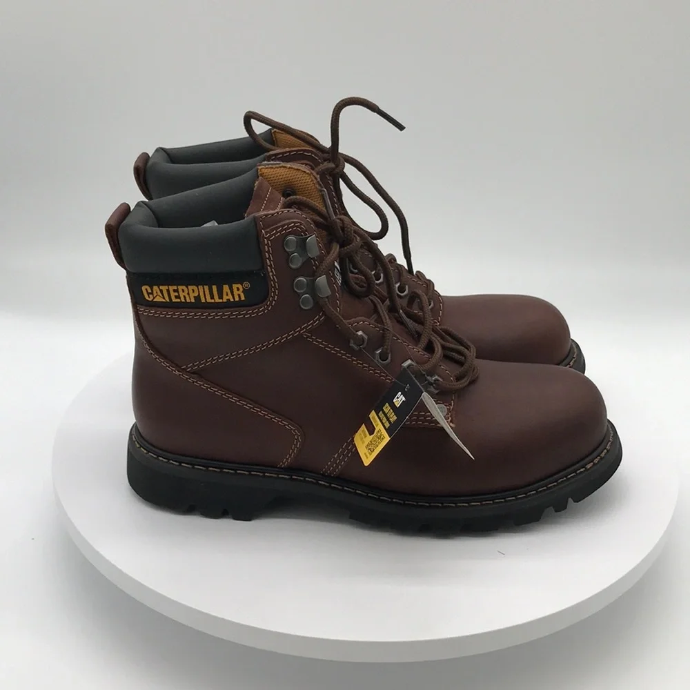 Caterpillar Mens Brown Leather Boots size 9 US